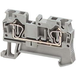 NSYTRR42 – Terminal block, Linergy TR, spring type, feed through, 2 points, 4mm², grey, set of 50