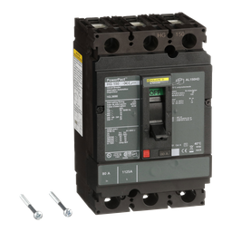HGL36080 – Circuit breaker, PowerPacT H, 80A, 3 pole, 600VAC, 18kA, lugs, thermal magnetic, 80%
