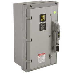 HU363DX – Safety switch, heavy duty, non fusible, 100A, 3 pole, 100hp, 600VAC/DC, NEMA 4X krydonTM fiberglass polyester