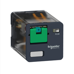 RUMC31BD – universal plug in relay, Harmony Electromechanical Relays, 10A, 3CO, lockable test but to n, 24V DC