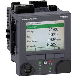 METSEION7400 – Power quality meter, PowerLogic ION7400, Standard, integrated display, 512 MB, 256 s/c, THD, RVC