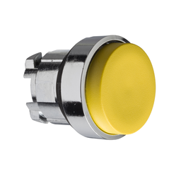 ZB4BL5 – Head for illuminated push button, Harmony XB4, metal, yellow projecting, 22mm, spring return, unmarked
