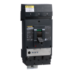 LDA36600U31X – Circuit breaker, PowerPacT L, 600A, 3 pole, 600VAC, 14kA, I-Line, MicroLogic 3.3, 80%, ABC