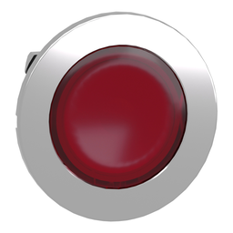 ZB4FW343 – Head for illuminated push button, Harmony XB4, metal, red flush, 30mm, spring return, universal LED, unmarked