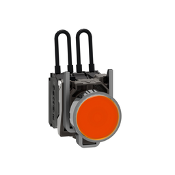XB4BW25B5 – Push-to-test pilot light, Harmony XB4, metal, orange, universal LED, screw clamp terminals, 24V