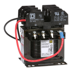 9070T50D3 – Transformer, Type T, industrial control, 50VA, 1 phase, 208V primary, 120V secondary, 55C rise