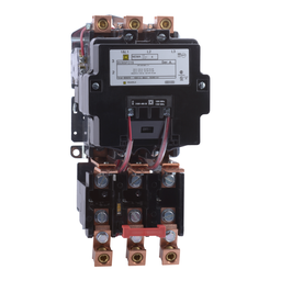 8536SFO1V03 – NEMA motor starter, Type S, nonreversing, Size 4, 135A, 100HP at 460VAC, 10kA SSCR, 3 phase, 3 pole, melting alloy, 240VAC coil, open