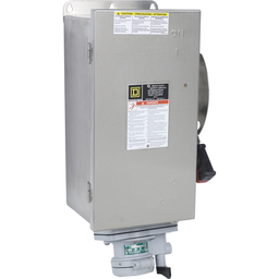 Square D HU362DSWA 600 VAC 60 Amp 3-Pole Class H/J/K/R/T Non-Fusible Heavy Duty Receptacle Switch