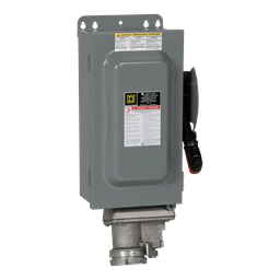 HU362AWC – Safety switch, heavy duty, non fusible, 60A, 600VAC/DC, 3 poles, 60HP, NEMA 12K, Crouse-Hinds Arktite