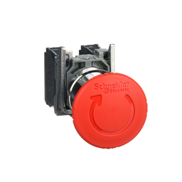 XB4BS8445 – Harmony, emergency stop, latching turn release, red, 40 mm, 1 NC and 1 NO