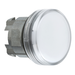 ZB4BV01 – Head for pilot light, Harmony XB4, metal, white, 22mm, plain lens for BA9s bulb