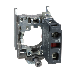 ZB4BZ102 – Harmony, 22mm Push Button, XB4B operators, contact block, with mounting collar, 1 NC, screw clamp terminal