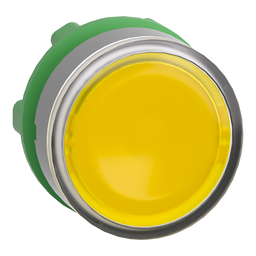 ZB5AA88C0 – Head for illuminated push button, Harmony XB5, Harmony XALF, grey bezel, yellow flush, 22mm, universal LED,
