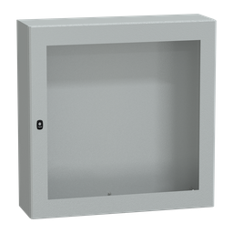 NSYS3D101030T – Wall mounted steel enclosure, PanelSeT S3D, transparent door, without mounting plate, 1000x1000x300mm, IP66, IK08