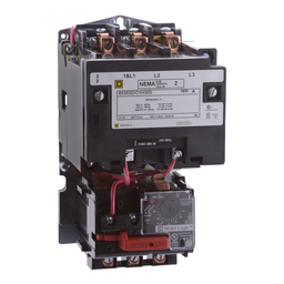 8536SDO1V08H30 – NEMA Motor Starter, Type S, nonreversing, Size 2, 45A, 25 HP at 460 VAC, up to 100 kA SCCR, 3 phase, 3 pole, Motor Logic, 208 VAC coil, open