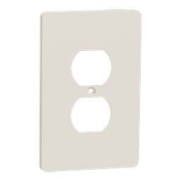 SQWS422011LA – Cover frame, X Series, for duplex socket-outlet, 1 gang, screw fixed, mid sized plus, light almond, matte finish