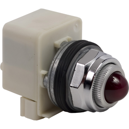 9001KP1R6 – Pilot light, Harmony 9001K, metal, glass, domed, red, 30mm, 110-120V