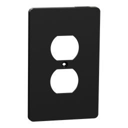 SQWS422011BK – Cover frame, X Series, for duplex socket-outlet, 1 gang, screw fixed, mid sized plus, black, matte finish