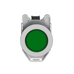 XB4FVM3 – Pilot light, Harmony XB4,metal, green flush mounted, 30mm, universal LED, plain lens, 230…240V AC