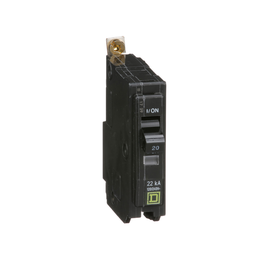 QOB120VH – Mini circuit breaker, QO, 20A, 1 pole, 120/240VAC, 22kA, bolt on