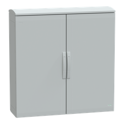 NSYPLAT10103G – Floor standing polyester enclosure, Thalassa PLA, plain door, ventilated canopy, 1000x1000x320mm, IP44, IK10