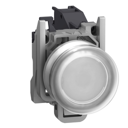 XB4BP181GEX – Complete push button, Harmony XB4, Explosive atmosphere, pushbutton white with boot