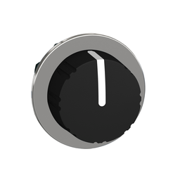 ZB4FD59 – Head for selector switch, Harmony XB4, flush mounted black knurled knob 3 position return center