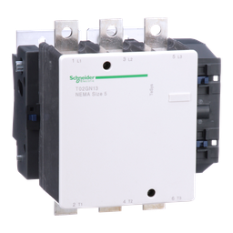 T02GN13G7 – NEMA Contactor, TeSys N, nonreversing, Size 5, 270A, 200HP at 460VAC, 3 pole, 3 phase, 120VAC 50/60Hz coil, open