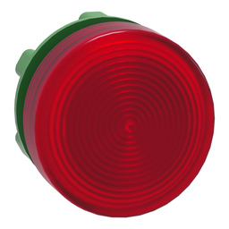 ZB5AV043S – Head for pilot light, Harmony XB5, red, 22mm, with grooved lens, universal LED