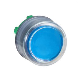 ZB5AP6 – Head for non illuminated push button, Harmony XB5, plastic, projecting, blue, 22mm, spring return, booted, unmarked