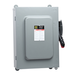 HU461AWK – Safety switch, heavy duty, non fusible, 30A, 4 pole, 30HP, 600V AC/DC, NEMA 12