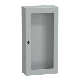 NSYS3D12630T – Wall mounted steel enclosure, PanelSeT S3D, transparent door, without mounting plate, 1200x600x300mm, IP66, IK08