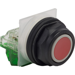 9001SKR1RH5 – Push-button, Harmony 9001SK, plastic, flush, red, 30mm, spring return, 1 NO