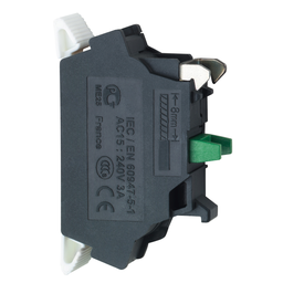 ZBE1015 – Single contact block, Harmony XB4, silver alloy, spring clamp terminal, 1NO