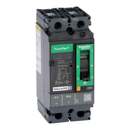 HGL26025 – Circuit breaker, PowerPacT H, 25A, 2 pole, 600VAC, 18kA, lugs, thermal magnetic, 80%
