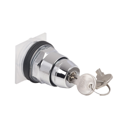 9001KS11K1E11 – Key selector switch head, Harmony 9001K, metal, key switch, key active left, 30mm, key E11, 2 positions, Cam E, stay put