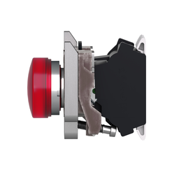 XB4BVG45 – Pilot light, Harmony XB4, protected LED light, red, 22mm, with plain lens, universal LED, 110…120V