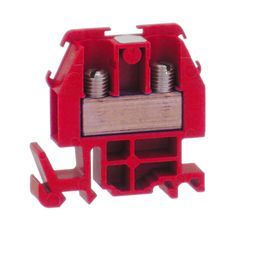 9080GRR6 – Terminal block, Linergy, box lug connector, red colored block, 60A, 600V