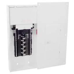 VCP2040 – Load center, Homeline, 1 phase, 20 spaces, 40 circuits, 200A convertible main breaker, PoN, NEMA1, gnd bar, combo cover