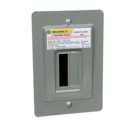 QOD1F – Load center, QOD, 1 phase, 1 space, 1 circuit, 50A breaker, flush cover, NEMA1