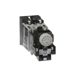 8501XO40XTE1V02 – NEMA Control Relay, Type X, timing, 1 minute on delay, 10A resistive at 600 VAC, 4 normally open, 120 VAC 60 Hz coil