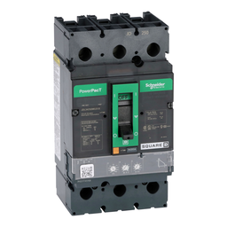 JDL34250WU31X – Circuit breaker, PowerPacT J, 250A, 3 pole, 480VAC, 18kA, lugs, Micrologic 3.2, 80%, mission critical
