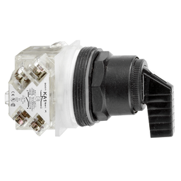 9001SKS11FB – Selector switch head, Harmony 9001SK, plastic, long handle, black, 30mm, 2 positions, stay put