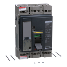 PGL36060CU31A – Circuit breaker, PowerPacT P, 600A, 3 pole, 600VAC, 18kA, lugs, Micrologic 3.0, 100%