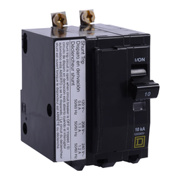 QHB2151021 – Mini circuit breaker, QO, 15A, 2 pole, 120/240VAC, 65kA, bolt on, AC shunt