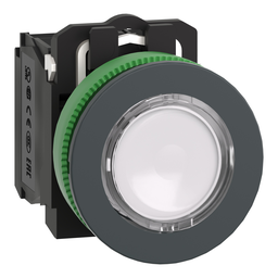 XB5FW31B5 – Illuminated push button, Harmony XB5, antimicrobial, plastic, white, 30mm, universal LED, 1NO   1NC, 24V AC DC