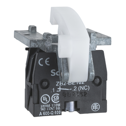XACS104 – Single contact block, Harmony XAC, spring return, screw clamp terminal, 2NC
