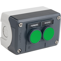 XALD251H29H7 – Complete control station, Harmony XALD, dark grey, 2 green flush pushbuttons, 22mm