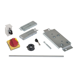 LU9APN44 – Mounting bracket kit, TeSys Ultra, Red, without trip indication, with extended rotary handle