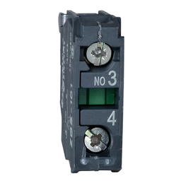 ZBE101TQ – Contact block, Harmony XB4, Harmony XB5, single contact, standard contact, silver alloy, screw clamp terminals, 1NO